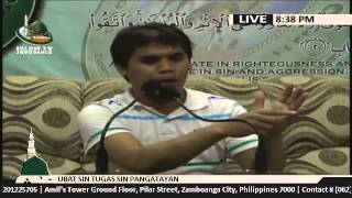 Ubat sin Tugas sin Pangatayan lecture by Sheikh Sami Sali (Tausug)