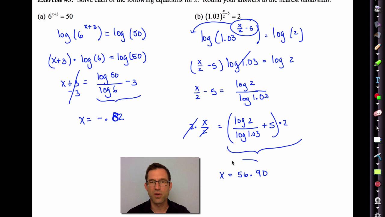 Common Core Algebra Ii Unit 4 Lesson 11 Solving Exponential