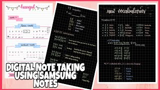 ☆ Beginner korean lessons + how I take notes using Samsung Notes | samsung tab s7 fe | digital notes screenshot 5