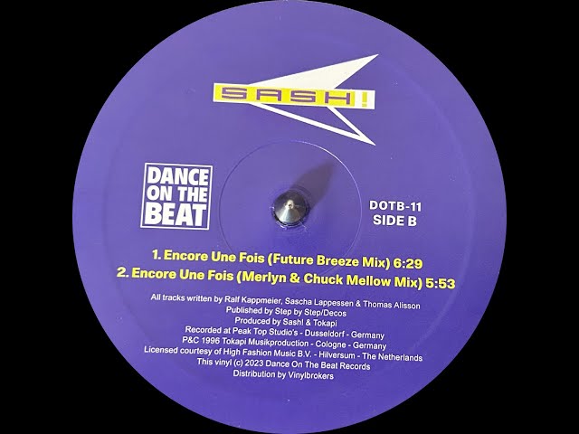 Sash! - Encore Une Fois (Future Breeze Mix) (1996)