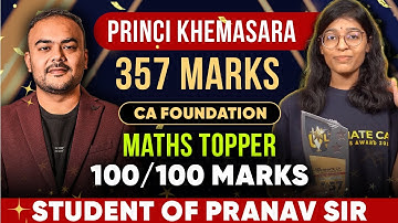 Stress-Free Exam Prep: How Prini Scored 100/100 in Maths with Pranav Sir’s Guidance #cafoundation