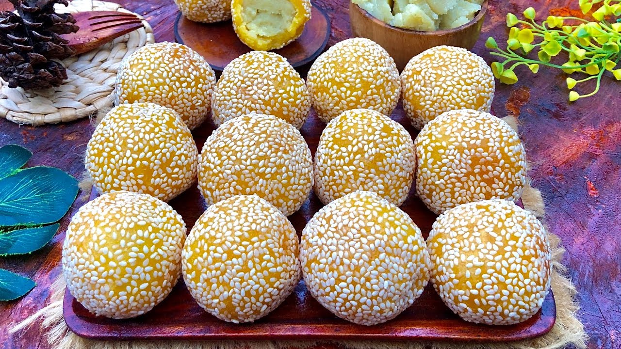 Рецепт желтого тыквенного онде-онде с начинкой из мягкой, неплоской зеленой фасоли