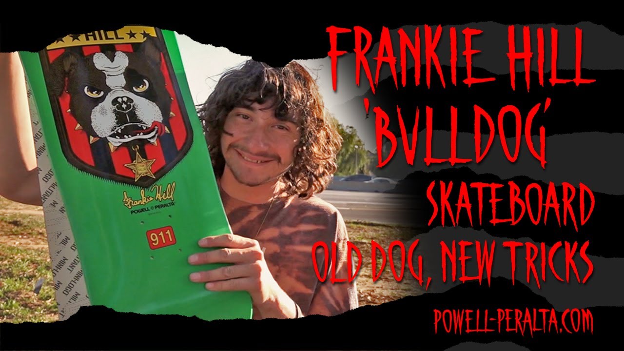 Skateboard Complet Powell Peralta Frankie Hill Bulldog – Blanc/doré, Indépendant, Roues Rat Bones