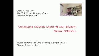 2 1: Connections of classical machine learning models with neural networks