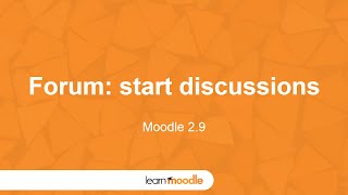 Learn Moodle 2015: Activity: Forum (Moodle 2.9)