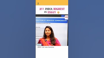 Highest Marks in UPSC Essay😳🔥 AIR 2 Harshita Goyal UPSC 2024 Topper #studybooster4u