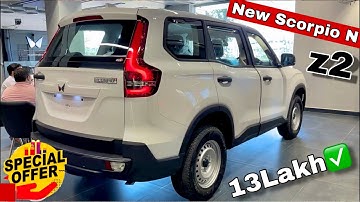 New MAHINDRA SCORPIO N Z2 GST CUT 2025 Updated Model White Colour || SCORPIO N Base Model Review 