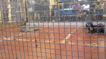 Robowars TEAM TERMINATOR (VERTICAL) vs HERCULES (DRUM BOT) AT NIT GOA 2016
