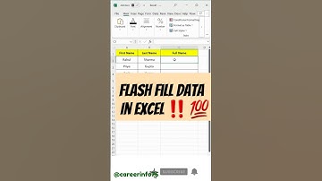 Flash Fill data In excel | excel tricks 👍#excel #asmr #computer #excelformula #tricks #exceltips