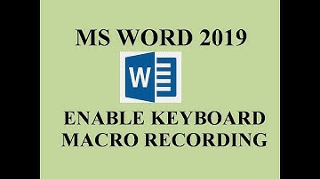 MS Word 2019-How to Use Keyboard Macro Recording ||create a macro in word hindi ||macros in word