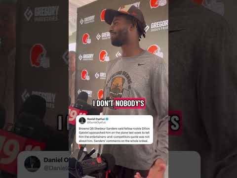 Shedeur Sanders says Dillon Gabriel approached him about this 🎙️ (via @danieloyefusi/TT)