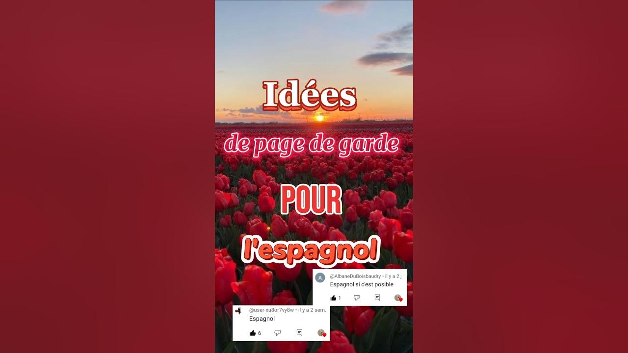 Page De Garde Pour L Espagnol 10 idées 💡 de page de garde pour l'espagnol 🇪🇸📕 ️ - YouTube