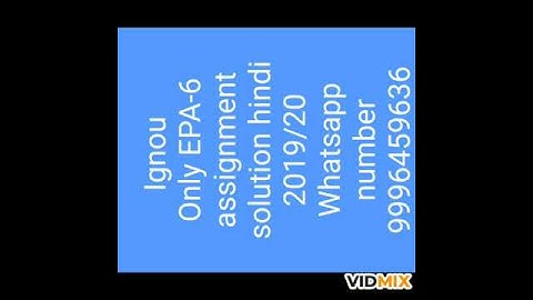 Free Ignou epa-6 hindi assignment solution 2019/20