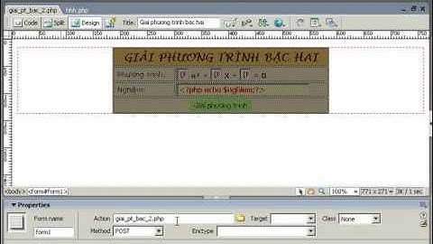 [PHP] - Tạo Form Giải Phương Trình Bậc 2 | Học lập trình
