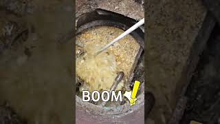 Unclog a drain in 5 seconds with an iron rod #shorts