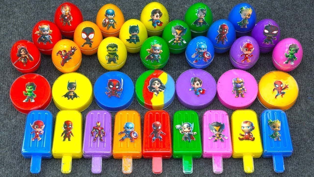 Marvel Slime Galaxy 🌀 Fun with Spider-Man, Superman, Hulk & Friends More Satisfying ASMR ✨