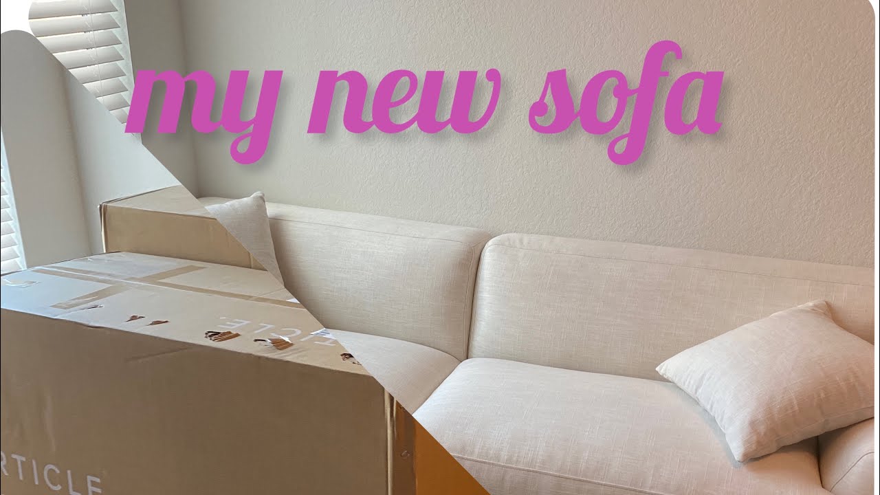 New Sofa Article sofa unboxing YouTube