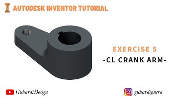 Autodesk Inventor Tutorial | Exercise 5 - CL Crank ARM
