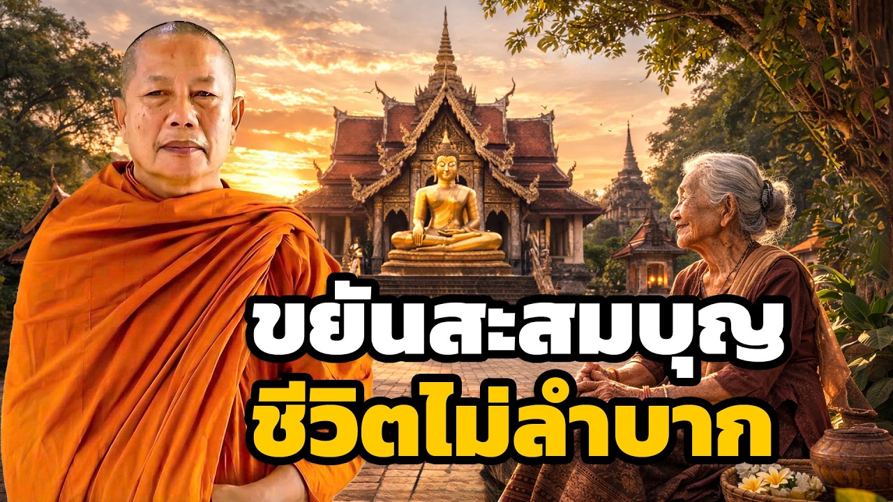 เพียรเพิ่มบุญไว้ ไม่ขาด ไม่ยาก ไม่ตก ไม่จน  ธรรมะคลายทุกข์ พระมหาบุญช่วย ปัญญาวชิโร 8