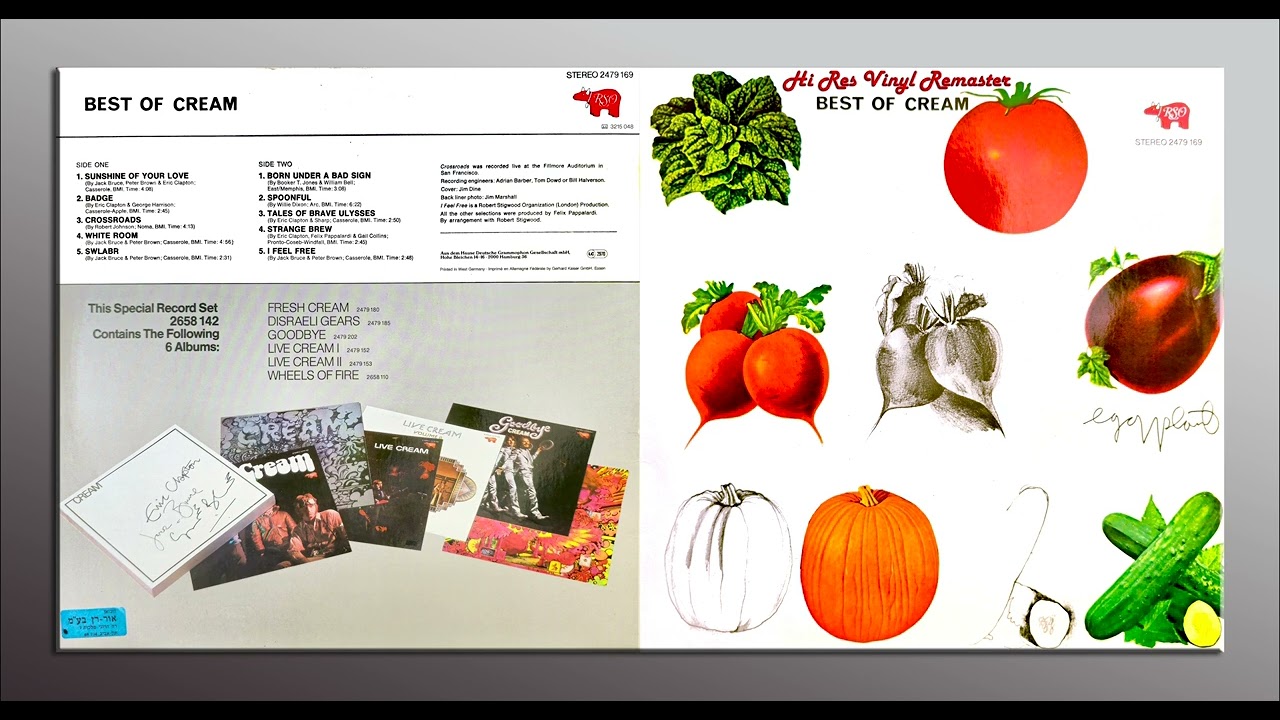 Best Of Cream - I Feel Free - HiRes Vinyl Remaster - YouTube