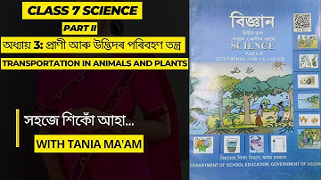 Class 7 Science chapter 3: প্ৰাণী আৰু উদ্ভিদৰ পৰিবহণ তন্ত্ৰ//Transportation in animals and plants
