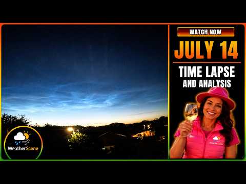 Preston Weather Time Lapse 14 July 2026 | Rare Noctilucent Clouds Open The Day