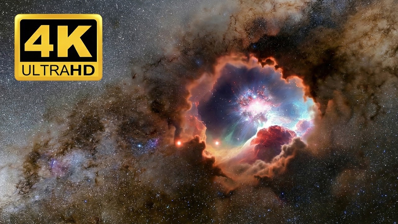 4K Space Psychedelic Visuals for Deep Focus & Relaxation and Ambient Sound