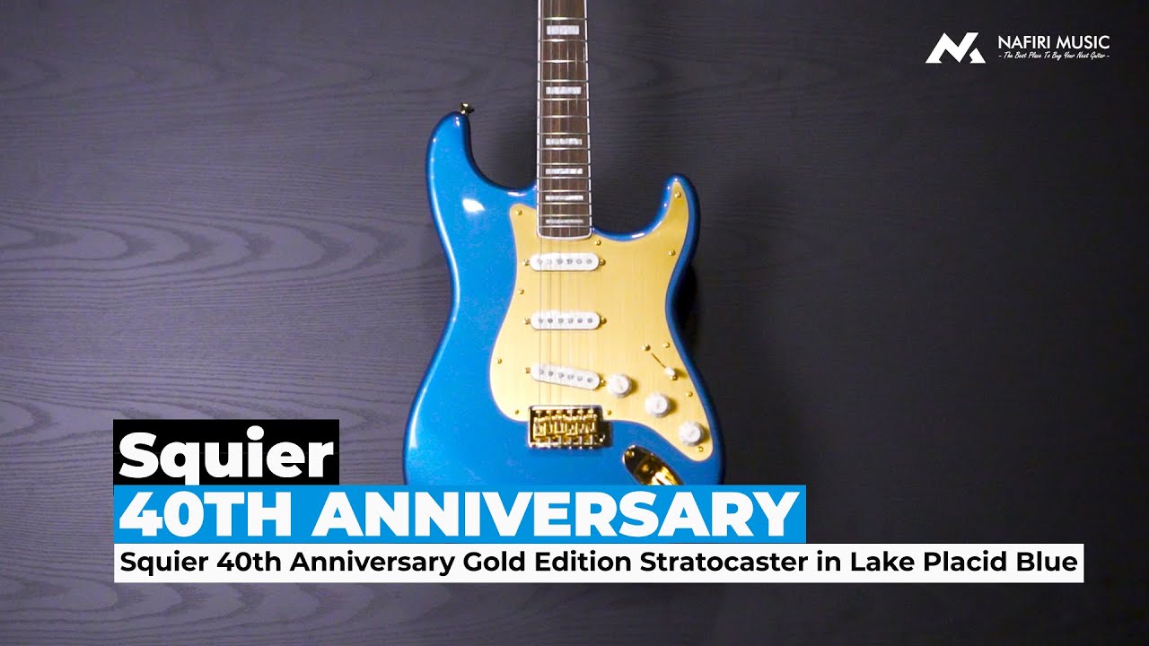 Squier 40th Anniversary Gold Edition Stratocaster in Lake Placid