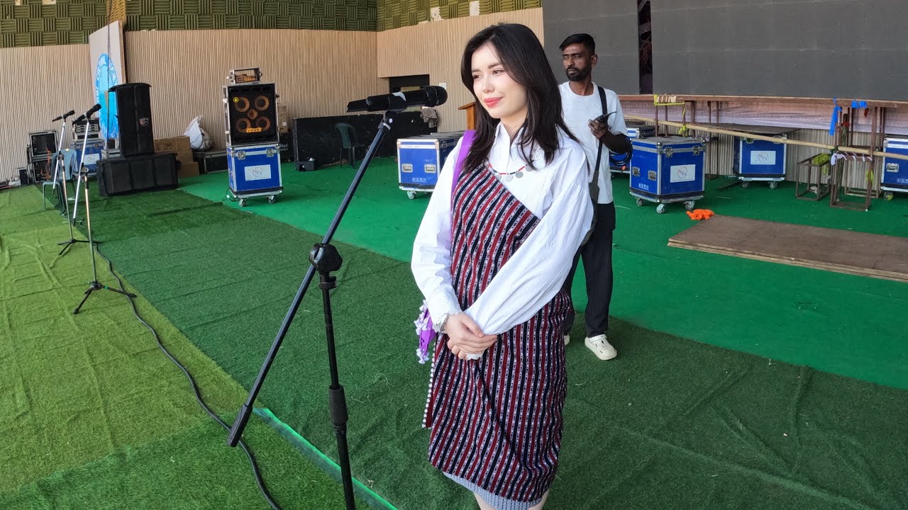 International Singer Performs Bollywood Songs at the Karbi Festival in an Assam Village