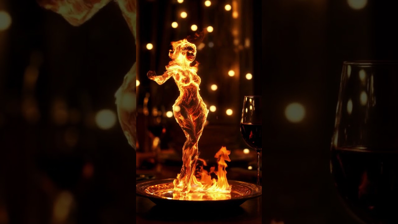 🔥 Hot AI Magic Fire Dancer Ballerina  | 8K HDR📲 Wallpaper by 