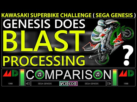 Kawasaki Superbike Challenge (Sega Genesis vs Sega Genesis) Side by Side Comparison | VCDECIDE