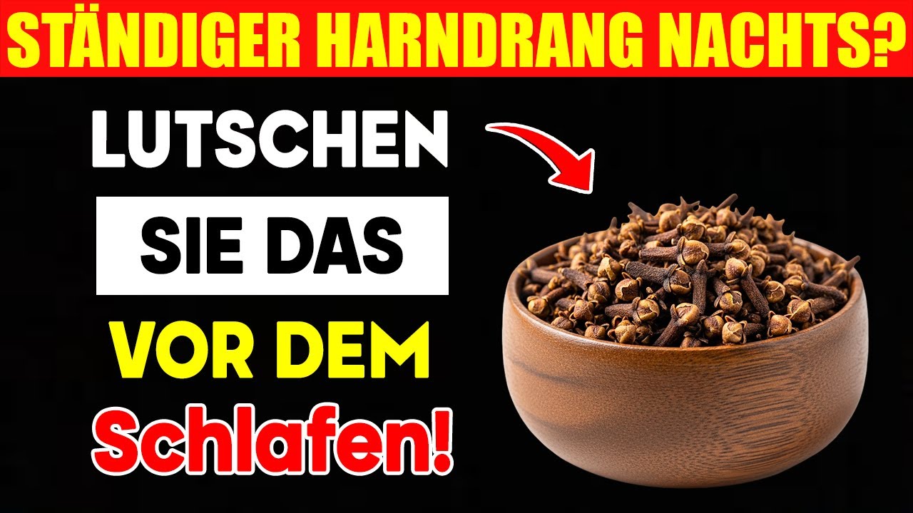 Nie wieder nachts raus: 5 Dinge lutschen, um die Nieren zu heilen (Ohne Tabletten!)