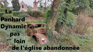 La fabuleuse église abandonnée avec une paréidolie et sa Panhard Dynamic des années 30