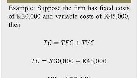 Cost of Production Part 1