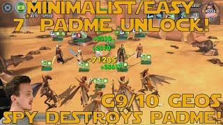 Minimalist/Easy clear for 7* Padme (Geo Spy is our ultimate secret weapon!)
