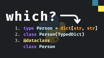 3 ways to type a dictionary in Python (TypedDict VS @dataclass)