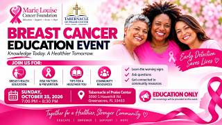 Breast Cancer Education Event | Tabernacle of Praise Center | 10.25.2026