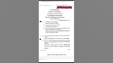 Database Management System 2024   Rgpv Question paper