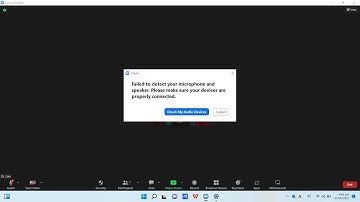ZOOM Audio Problem: "Failed to Detect your microphone and speaker."