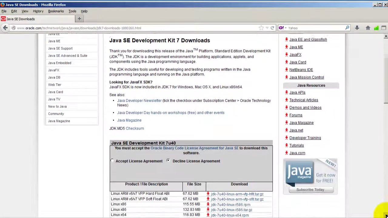 Tutorial, curs video Java 7 - Descarcarea pachetului Java Development ...
