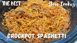 The BEST Slow Cooker Spaghetti | Crockpot Spaghetti | Crockpot Recipes |