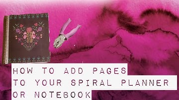 How to add pages to your spiral notebook or planner|D.I.Y