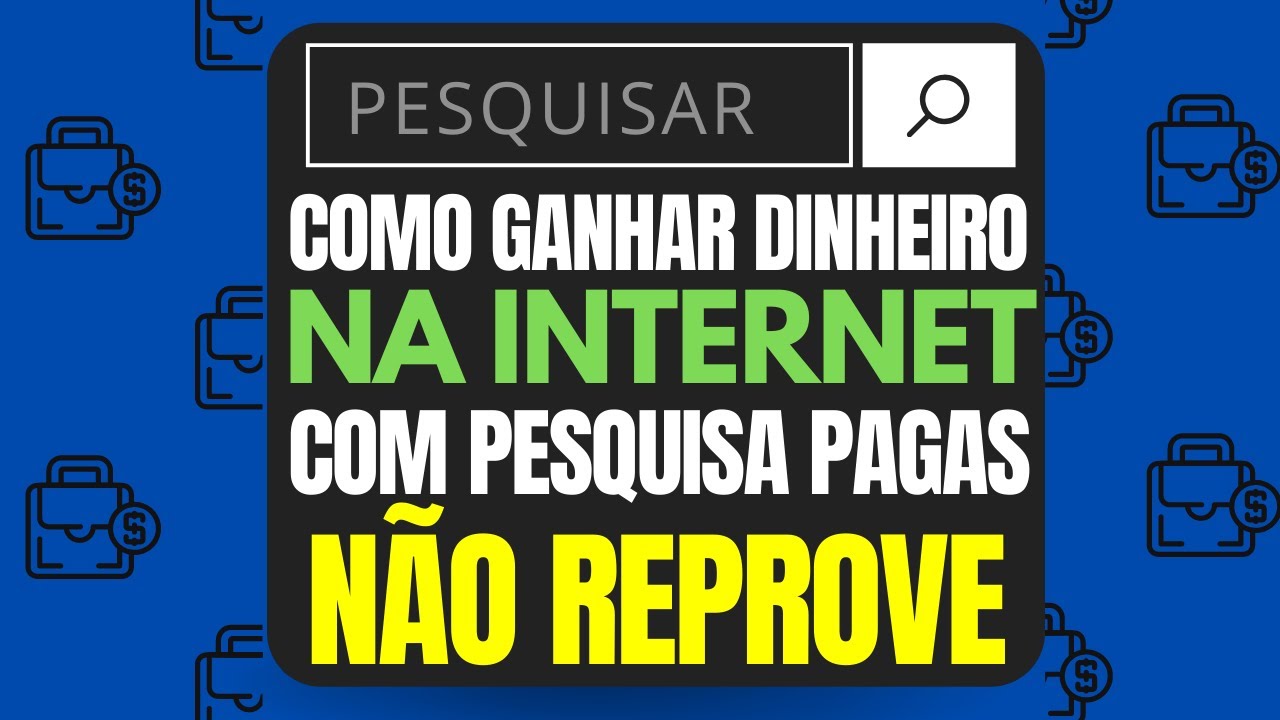 COMO GANHAR DINHEIRO NA INTERNET RESPONDENDO PESQUISAS | $500 POR ...
