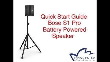 How To Use the Bose S1 Pro Battery Powered Speaker
