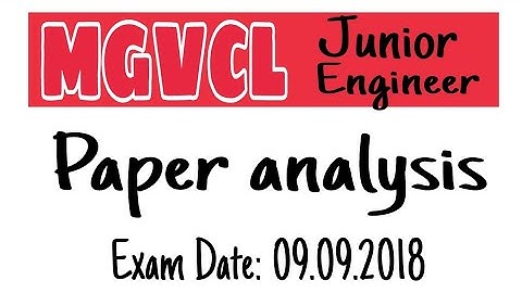 MGVCL  (JE) PAPER ANALYSIS