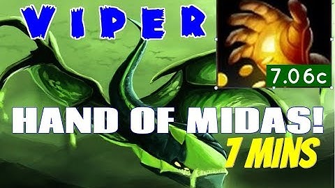 Dota 2 How to Jungle 7.06c - Viper 7 mins Hand of Midas - Radiant Guide