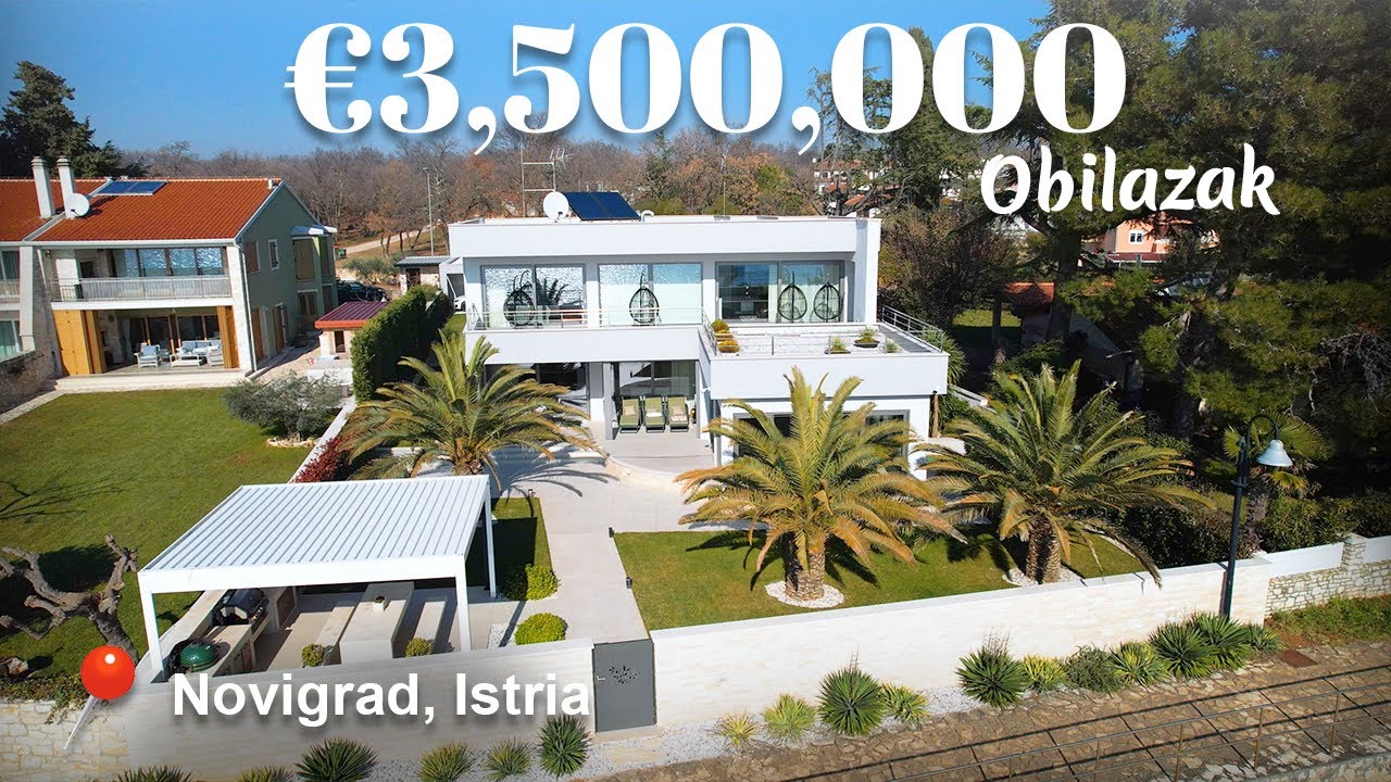 Obilazak €3.5M impozantne vile u Novigradu s vlastitim izlazom na plažu