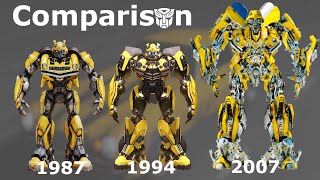 Transformers - Bumblebee Comparison Transformers 1 Vs Bumblebee Vs Rise Of The Beasts