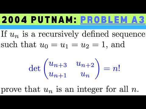 What is this WILD Determinant Recursive Formula? | Putnam Math Proof!