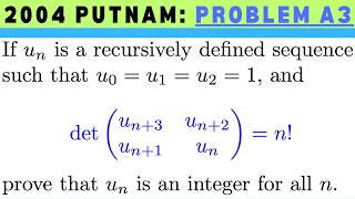 What is this WILD Determinant Recursive Formula? | Putnam Math Proof!